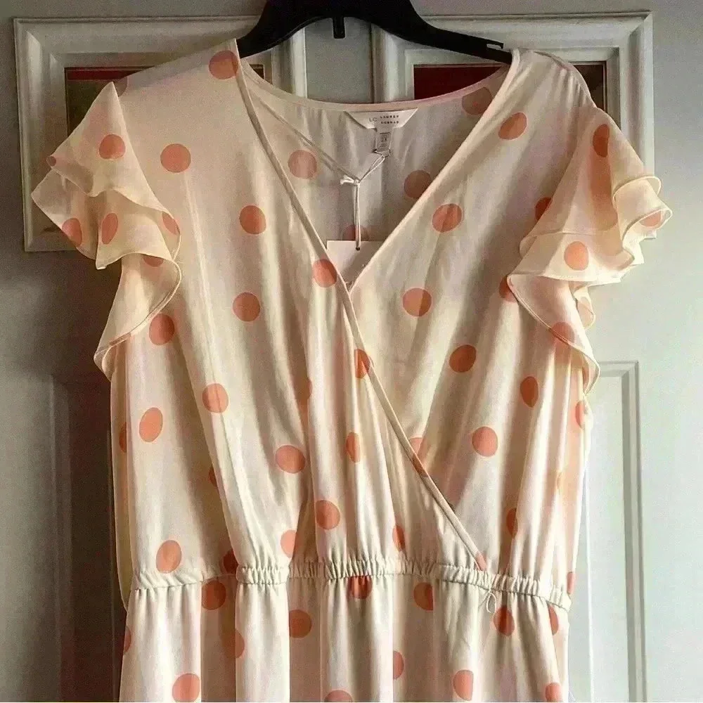 NWT Women's LC Lauren Conrad Flutter Sleeve Midi Dress SIZE 2X